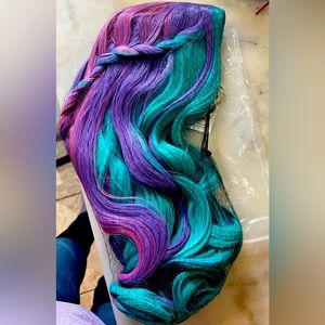 Turquoise/Purple/Pink Wig